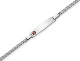 Junior Medical ID Bracelet in Sterling Silver 6 Inches